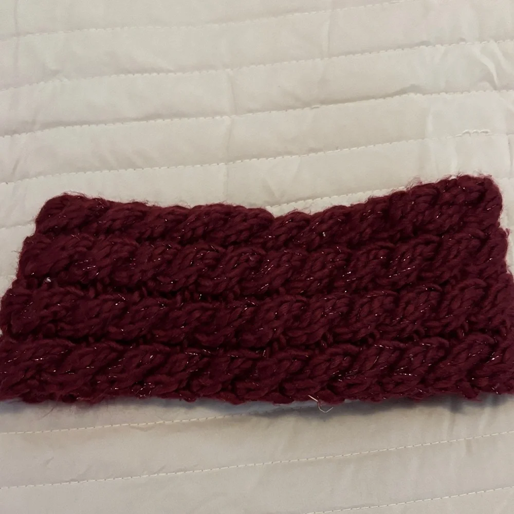 Elegant Maroon Knit Headband